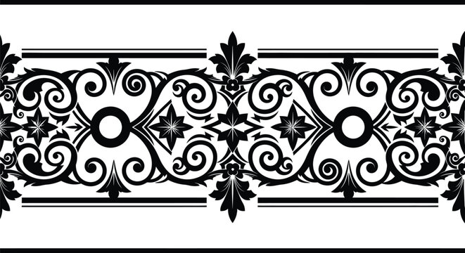 Elegant ornamental border design for invitations and stylish decorations