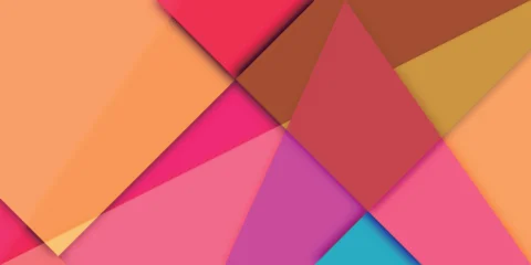 Fotobehang Beren 幾何学　立体　カラフル　模様　背景  © J BOY