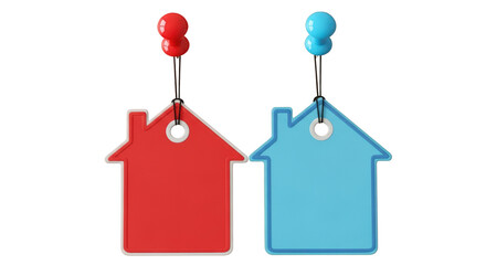 Find your dream home with these bright, modern house tags, perfect for real estate marketing and property promotion campaigns
