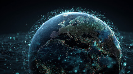 Obraz premium Digital Globe Illustration Representing Wikipedia Concept