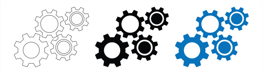 settings icon with four gears 