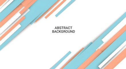 Fototapeta premium Abstract Geometric Background Design in Modern Pastel Tones with Copy Space for Text