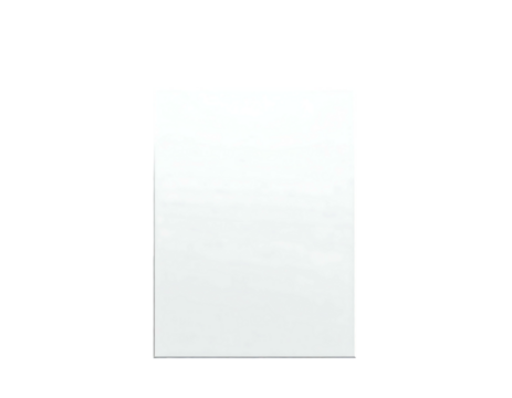 A stark white rectangle, edged with a thin outline, centered against a pure black background. Simple, minimalist design