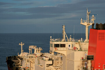 LNG Bunkering Vessel Maneuevering Before Ship-To-Ship Operation © I am from Mykolayiv