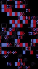 Abstract red and blue geometric pattern design, background, digital art