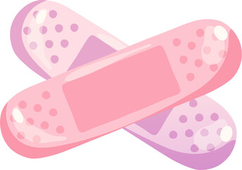 Pastel Bandage Cross Illustration