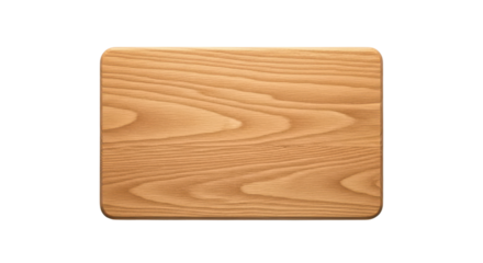 Empty natural wooden banner template for menu or announcement design graphic resource isolated PNG with Transparent Background