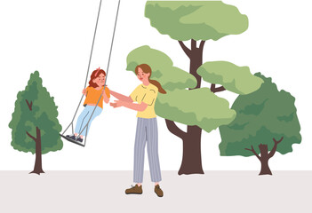 Joyful Swing Time in the Park