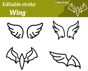 Fototapeta premium A sleek and elegant icon character illustrating a stylized wing with layered. Feathers flowing upward symbolizing freedom power, and aspiration. The design conveys motion grace and inspiration.