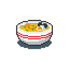 Pixel art ramen game asset design