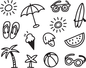 Summer and Beach Icon Set