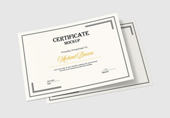 Certificate Achievement Mockup Design