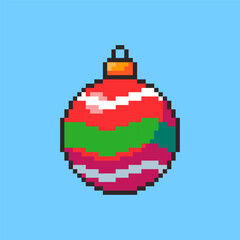 Pixel art Christmas Ball game asset design