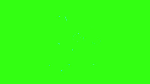 Blue sword flash animation on green screen