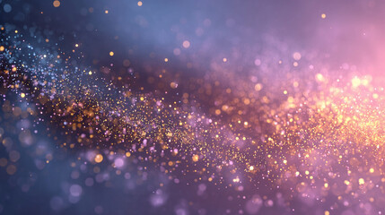 Soft glowing particles drift over a smooth gradient background creating a dreamy ethereal effect symbolizing imagination serenity and abstract beauty in digital visual art