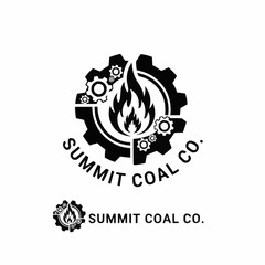 Summit Coal Co. logo with gear and flame design.