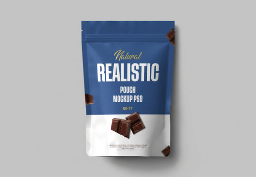 Realistic Pouch Mockup PSD Template