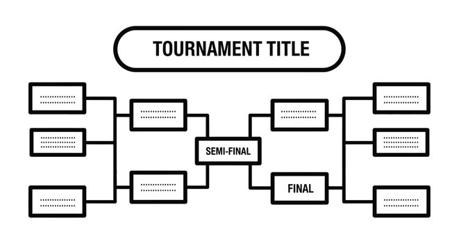 Tournament bracket semi final final competition chart diagram template