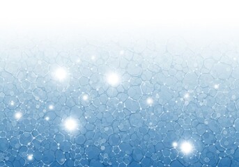 Sparkling blue glitter background with soft white glow
