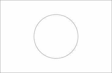 Japan flag coloring