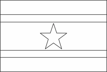 Fototapeta premium Zimbabwe flag icon coloring 