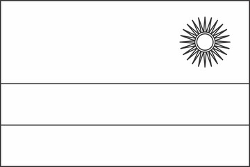 Rwanda flag icon coloring 