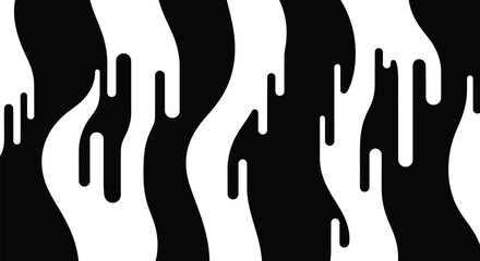 Abstract black and white pattern design monochrome modern graphic art