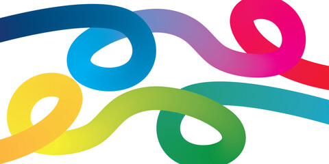 PrintColorful Abstract Curved Lines Background