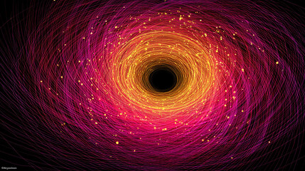 A dynamic time warp visualized as a swirling light vortex, glowing with motion and depth—blending sci-fi energy, luminescent trails, and a sense of bending space-time.
