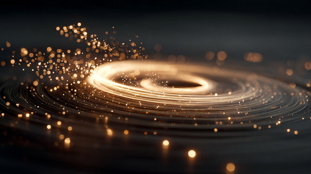 A dynamic time warp visualized as a swirling light vortex, glowing with motion and depth—blending sci-fi energy, luminescent trails, and a sense of bending space-time.
