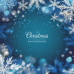 christmas background with snowflakes