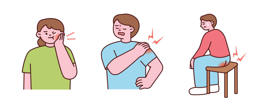 People who experience toothache, shoulder pain, and anal pain.