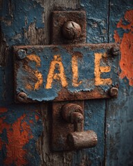 Distressed metal sale sign texture