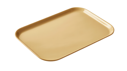 Elegant caramel-toned tray, perfect for showcasing appetizers, desserts or product displays with a touch of modern sophistication and minimalist design