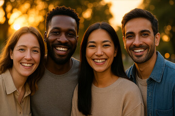 다양성과 포용의 가치 함께 웃는 사람들