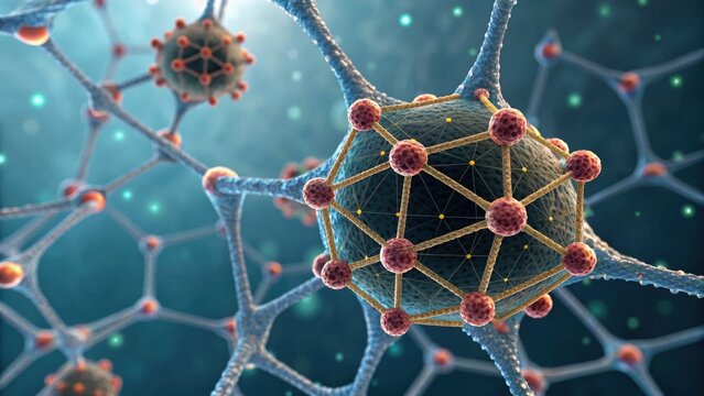 A close-up digital rendering of interconnected neurons highlighting their structure and connections in a scientific context. - Powered by Adobe