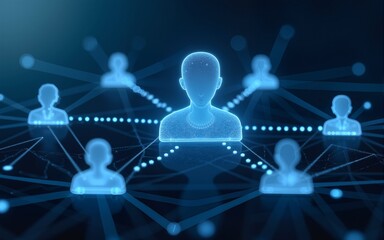 Abstract Digital Social Network and Technology Connection. High quality