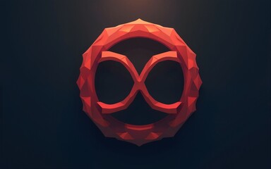 Pentagon in Circle Logo design vector template infinity loop style. High quality