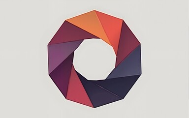 Pentagon in Circle Logo design vector template infinity loop style. High quality