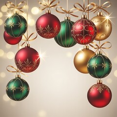 set of christmas ornaments