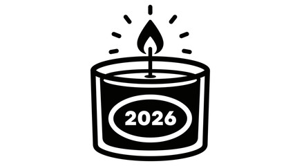 Welcoming the new year 2026 with a shining candle of hope and peace