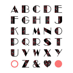 Modern Geometric Alphabet Vector Set. Abstract Line Art Font A-Z Collection. Decorative Minimalist Alphabet with Circles.