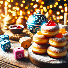 colorful donuts on a white background