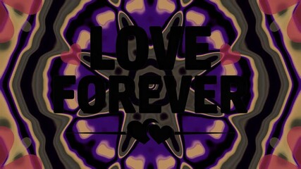 Vibrant tunnel video animation with seamless loop showcasing love forever theme and colorful backgrounds