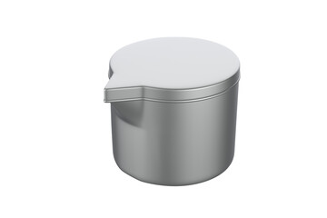 Closed Glossy Candle Isolated On White Background.3d illustration