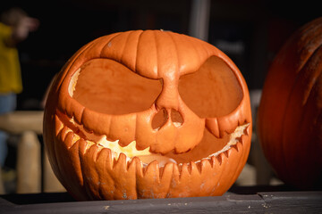 jack o lantern and pumpkin