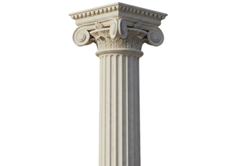 Elegant ionic column architectural detail for design