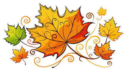 Obraz premium autumn leaves vector illustration