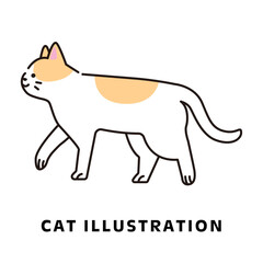 横から見た猫のアイコンイラスト