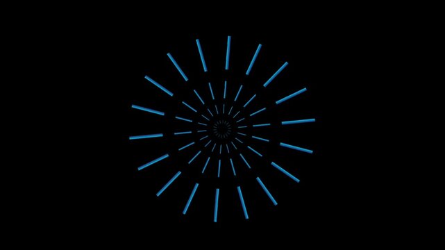 A smooth rotating animation of a vibrant abstract badge or seal design featuring a wavy red border and a circular pink center with dotted white accents. The colorful geometric motion graphics